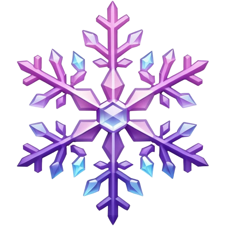 pastel pink and purple gradients snowflake  emoji