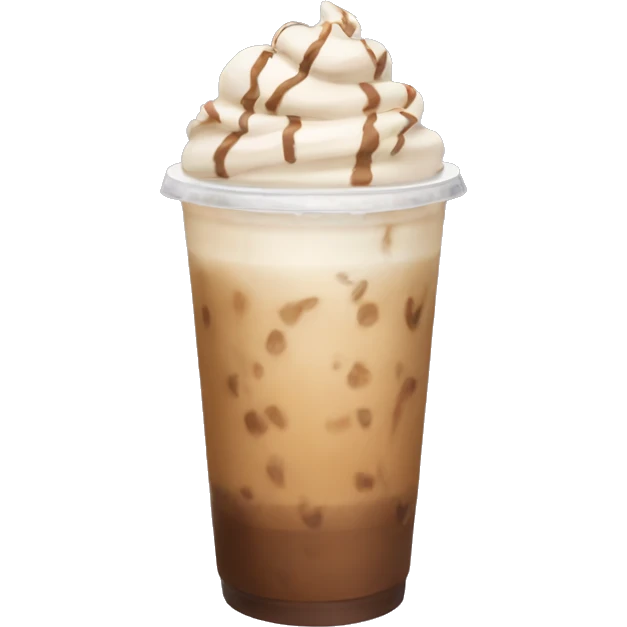 An iced latte emoji