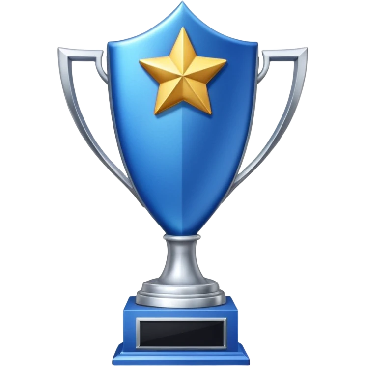 leaderboard trophy- blue and silver only emoji
