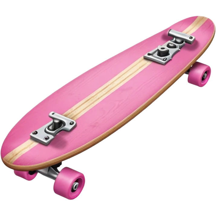 Skate board, pink emoji