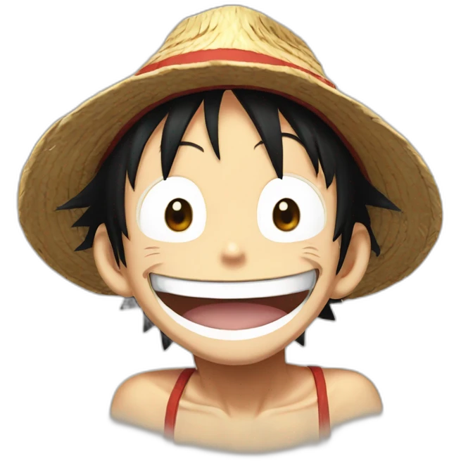 Monkey D Luffy laughing emoji