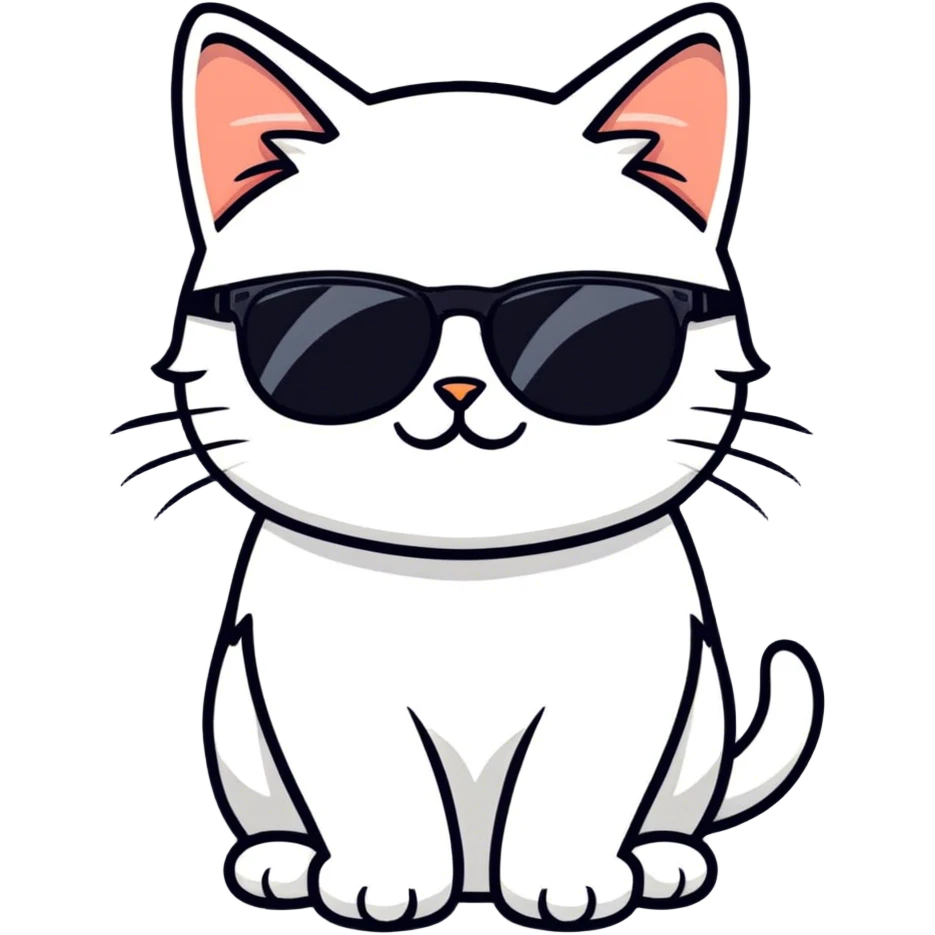 Cat with sunglasses emoji