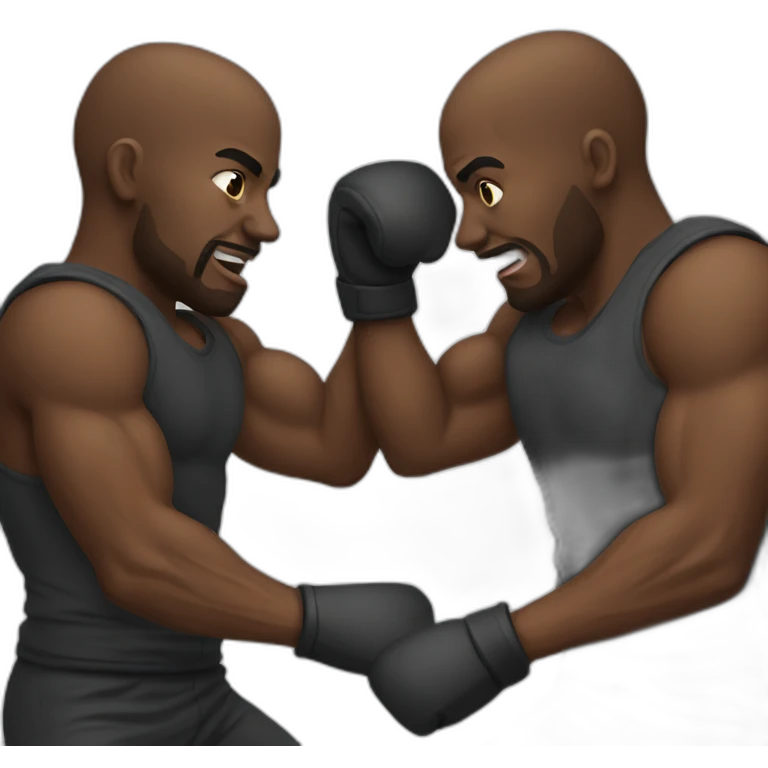 Two black men fighting emoji