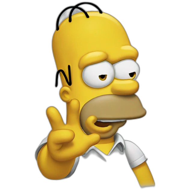 homer simpson saying hello emoji