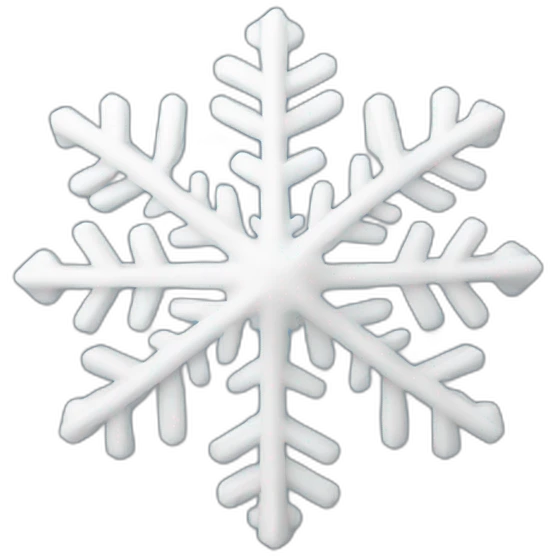 3D snowflake  emoji