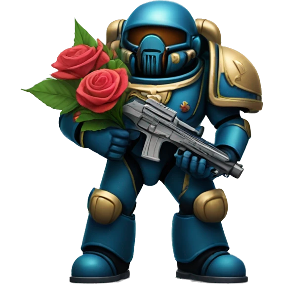 spacemarine holding flowers  emoji