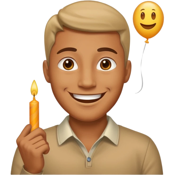 A sorry man say happy birthday to "Ki" emoji