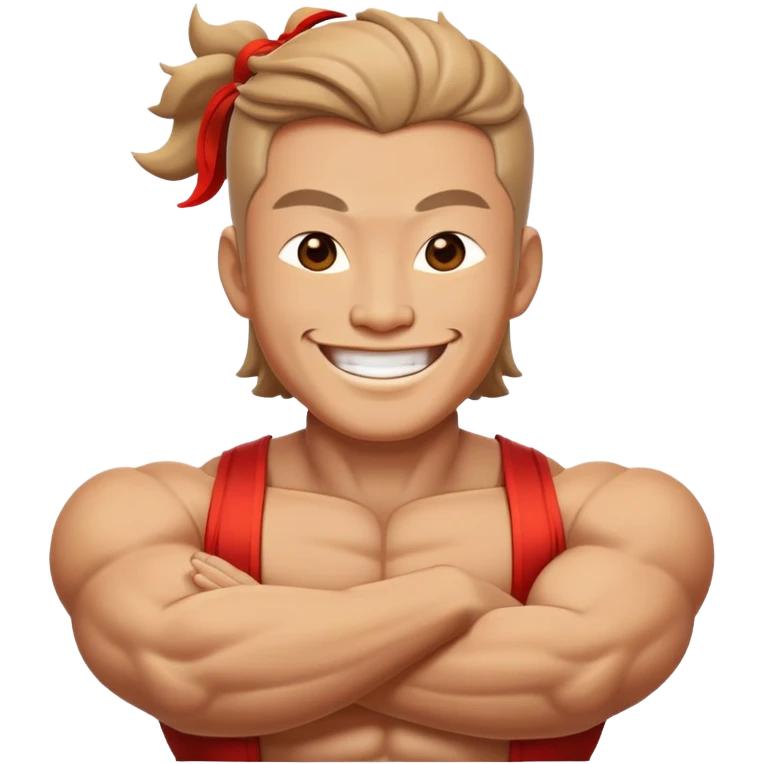 Smiling photo realistic enchanting Chinese tan god emoji
