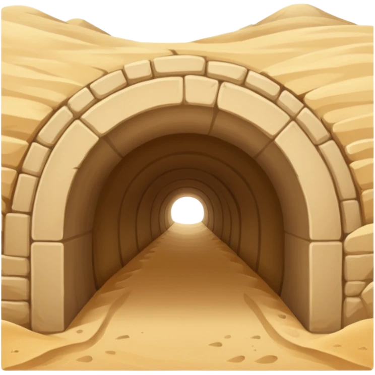 The tunnel is sandy emoji
