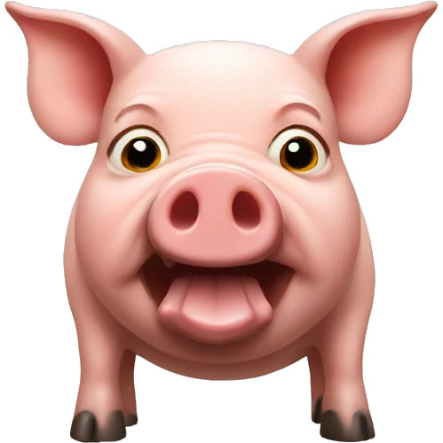 Pig with beer emoji