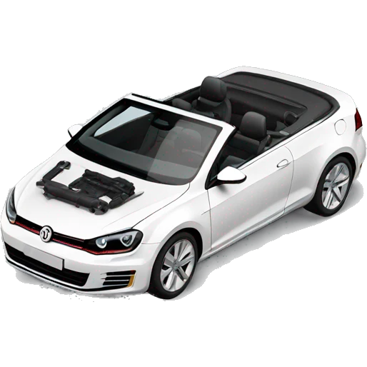 vw golf 6 cabriolet white emoji