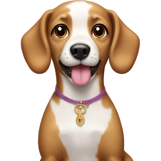 Coquette dog emoji