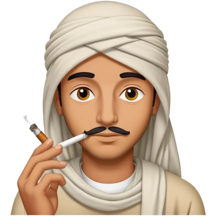 Arab hamburger smoking pot emoji