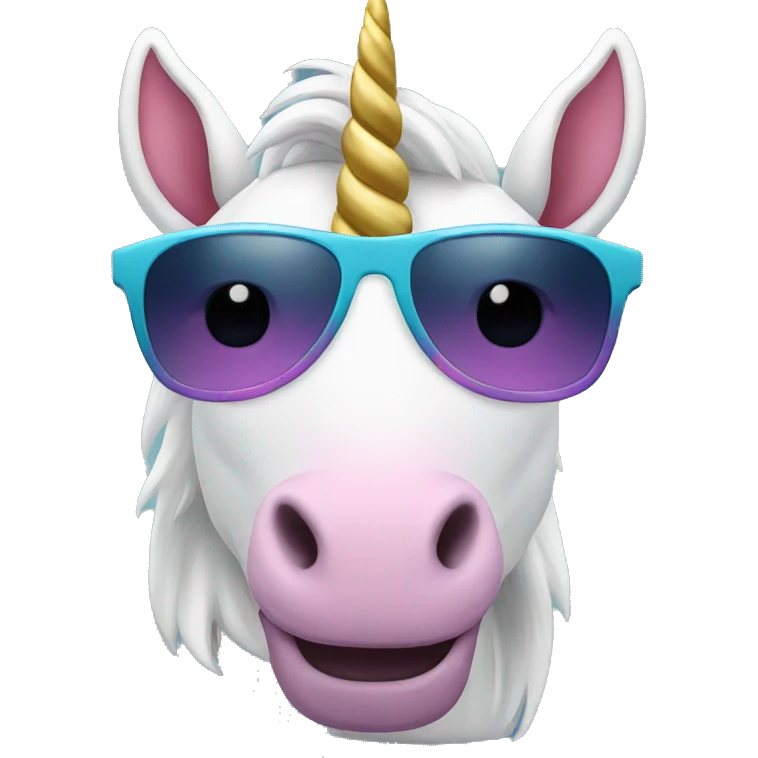 unicorn with sunglasses emoji