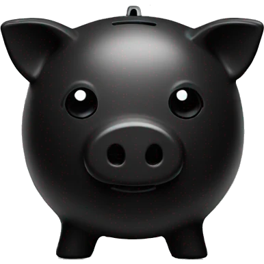 black piggy bank emoji