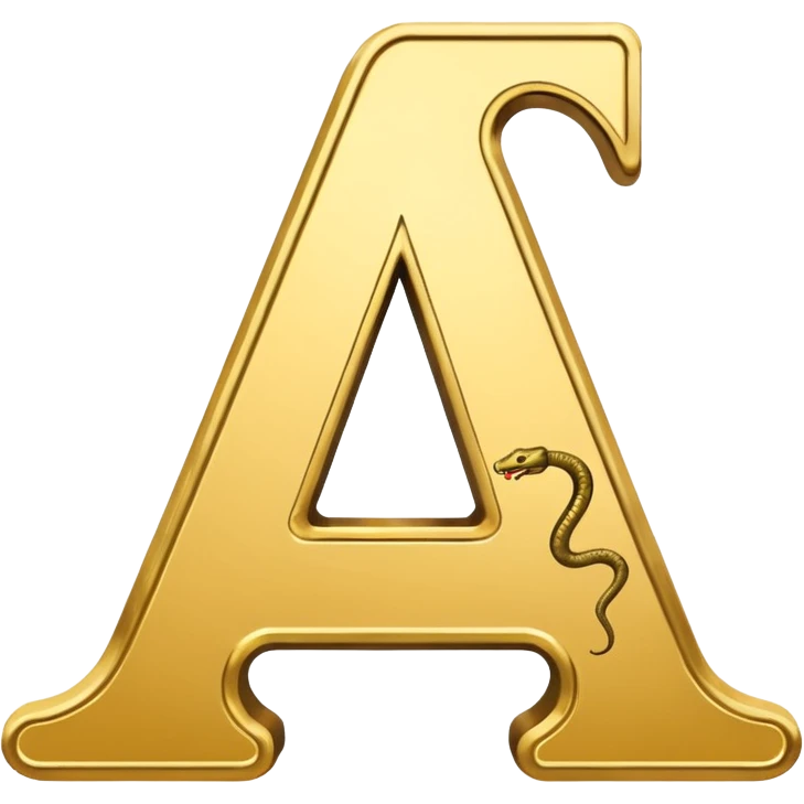 Letter A gold with words Snakepit Skatepark  emoji