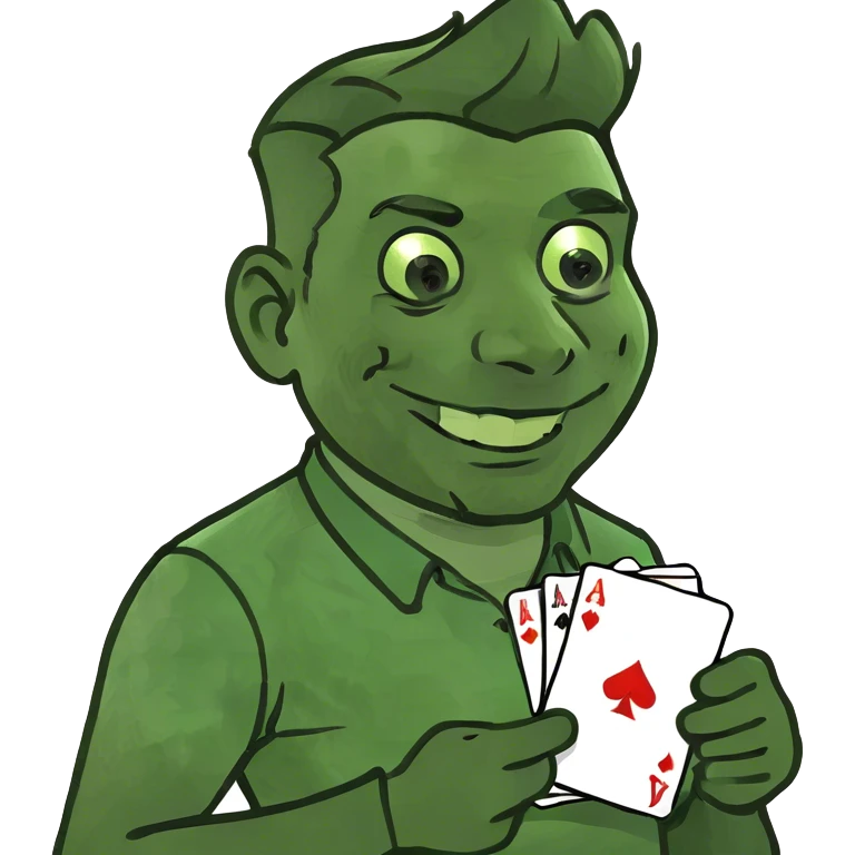 Happy Man whos addicted to gambling emoji