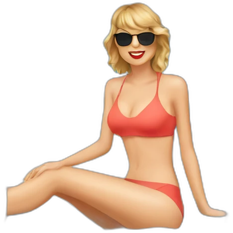 Taylor swift tanning at the beach emoji