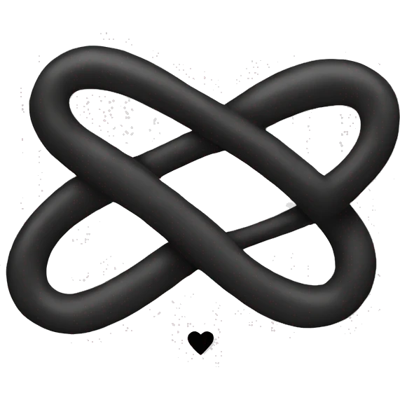 Infinity with black Hearts emoji