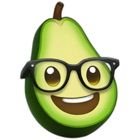avocado nerd emoji