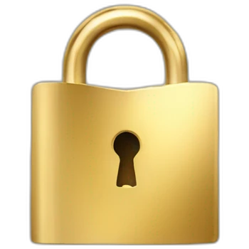 open padlock that's colored gold emoji
