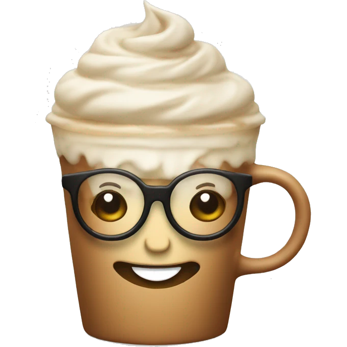 latte with glasses wearing a turban emoji