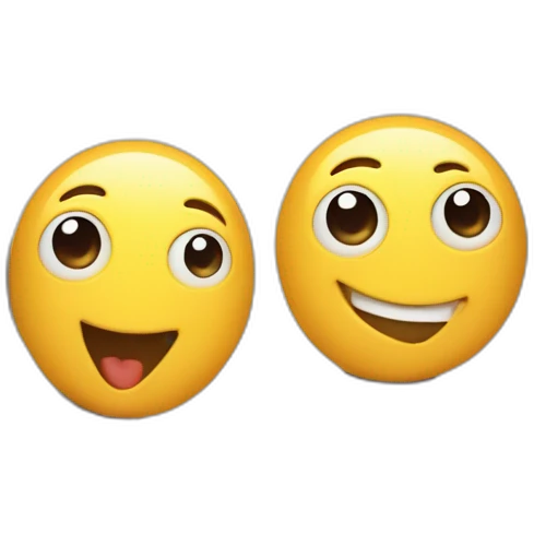 Eager Spoon & Fork Emoji of a spoon and fork with eager, animated faces ready for a meal. emoji