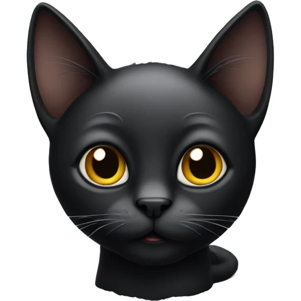 a black cat sitting emoji