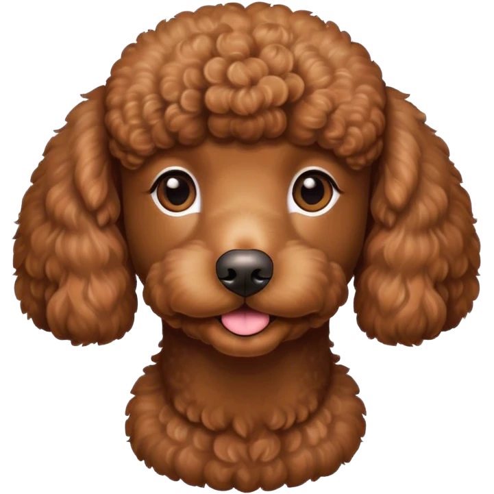 Brown poodle emoji