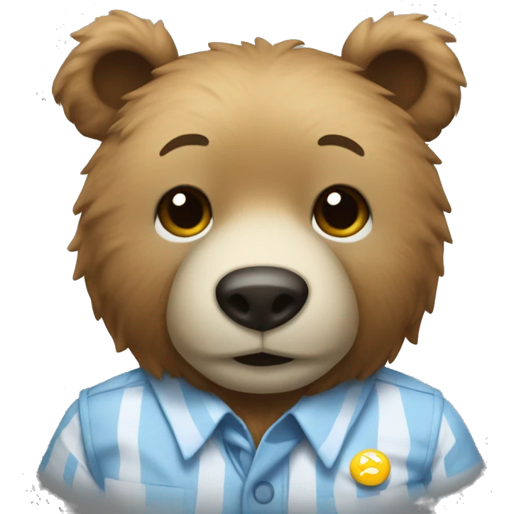 Un oso con camisa emoji