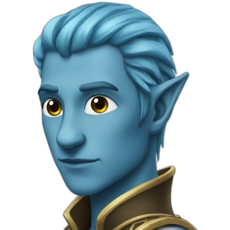 Blue-Elf-Man-tyrkys hair  emoji