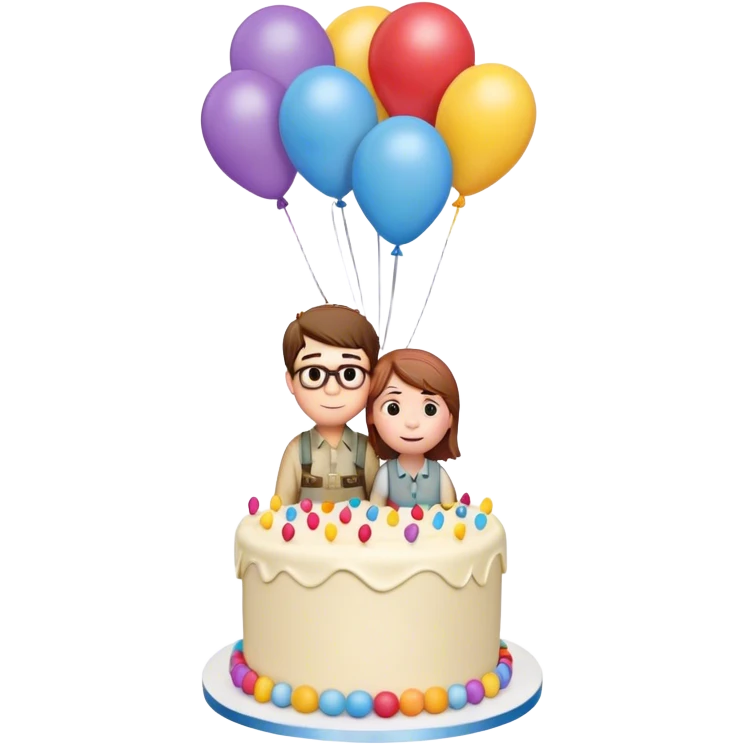 Up movie birthday cake for 20 year-old girl emoji