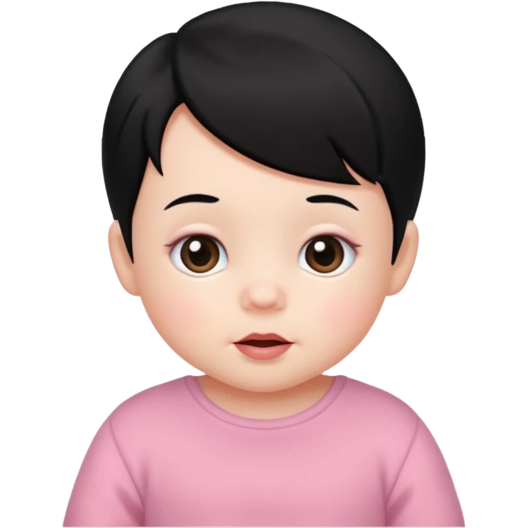  A baby with black hair emoji