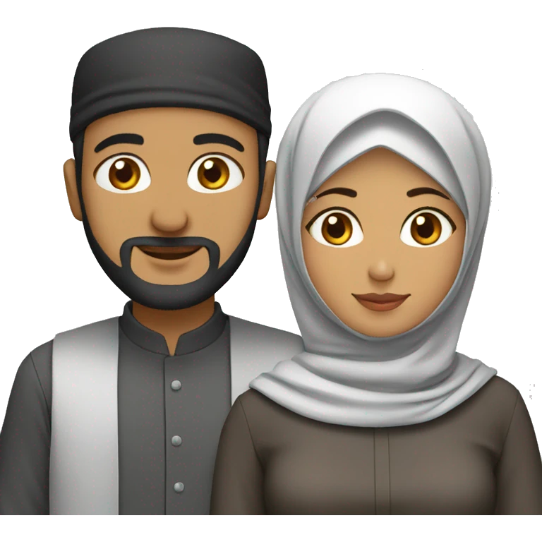 Muslim hijab couple emoji