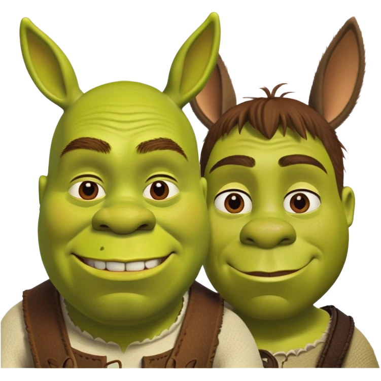 Shrek and donkey  emoji