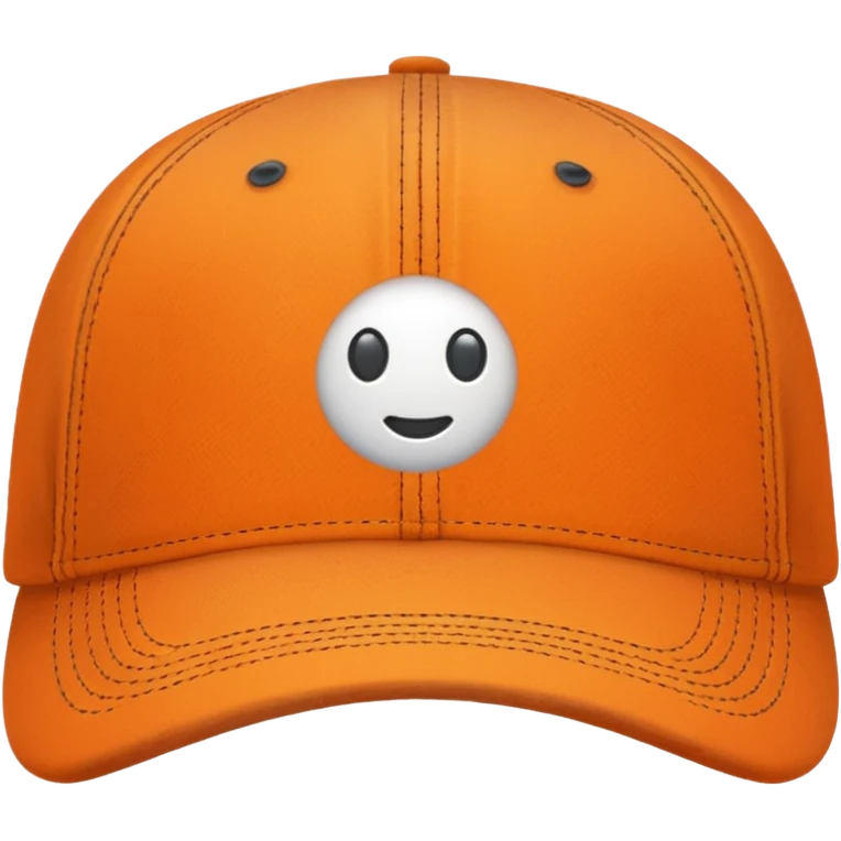 Orange baseball hat emoji