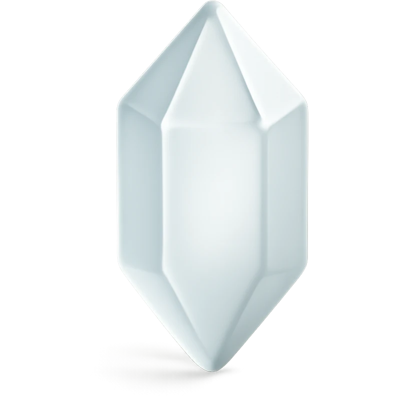 crystal icon with glass effect, 3D, highly detailed emoji