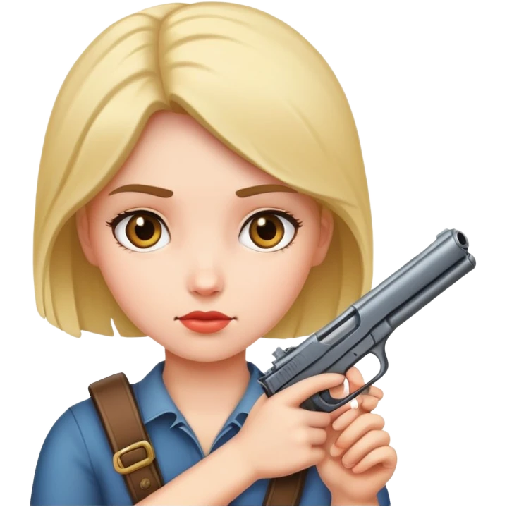 Girl with gun to head emoji