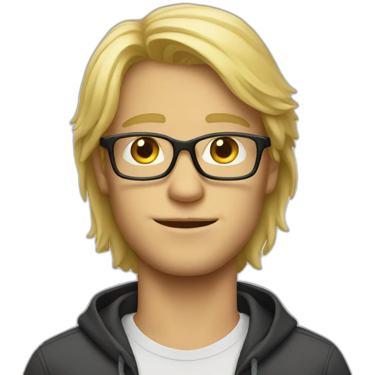 blond guy with glasses emoji