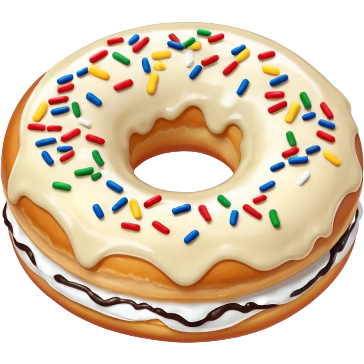 Cream donut emoji