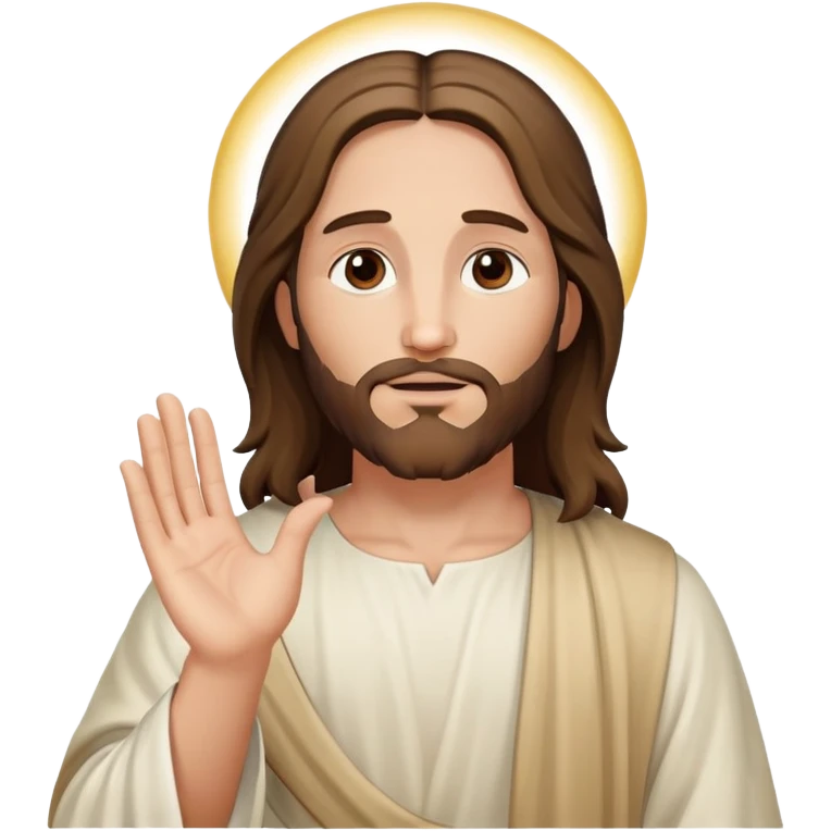 jesus from heaven offers his hand emoji