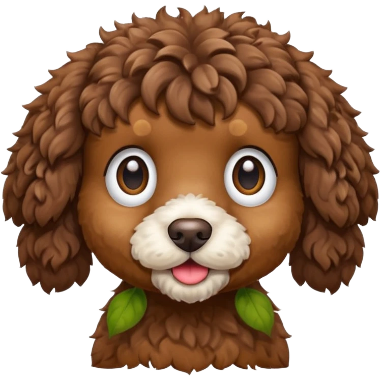 Brown cockapoo  emoji
