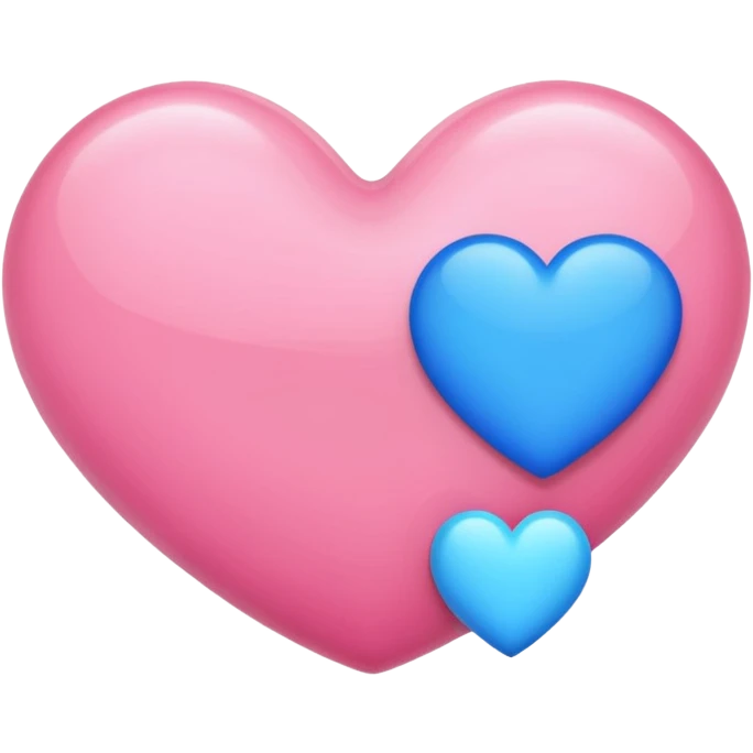 Pink and blue heart emoji