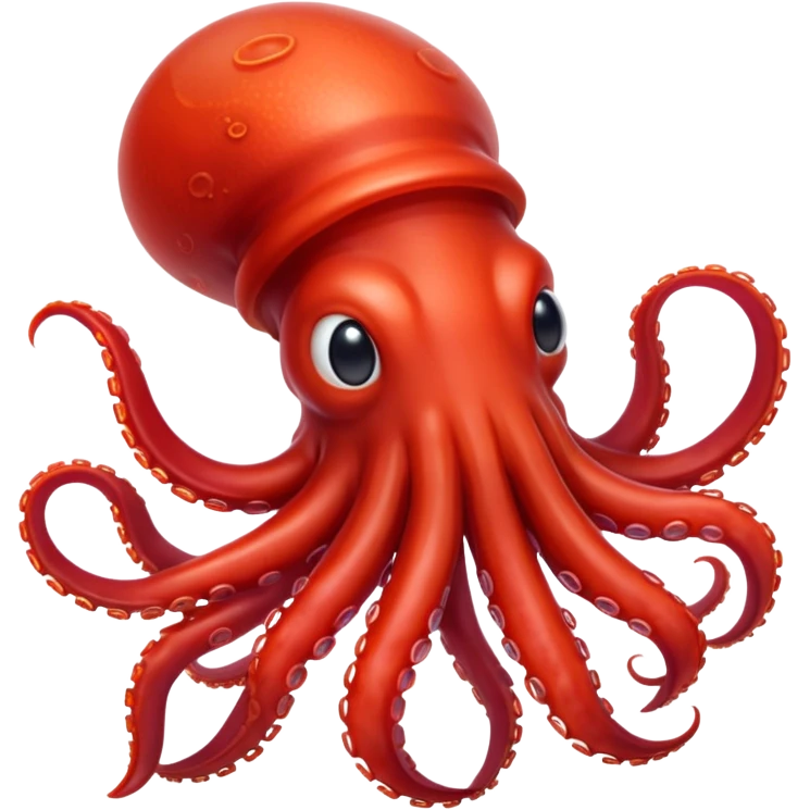 red squid like the 3rd one below emoji
