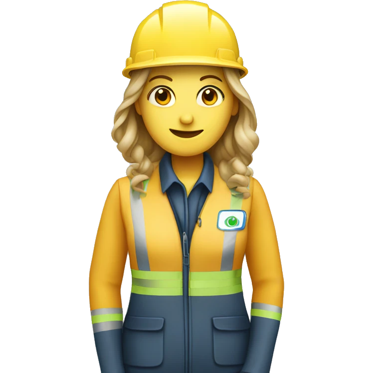 Occupational safety and health woman employee emoji