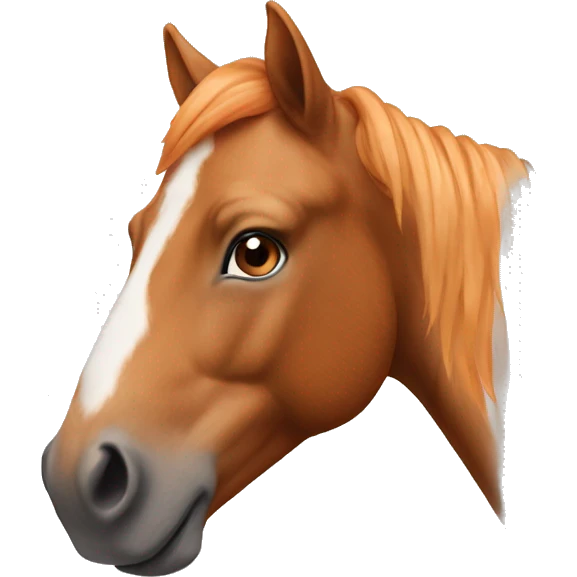 Ginger horse with white blaze emoji