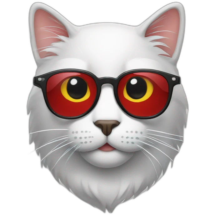 cat with christmas glasses emoji