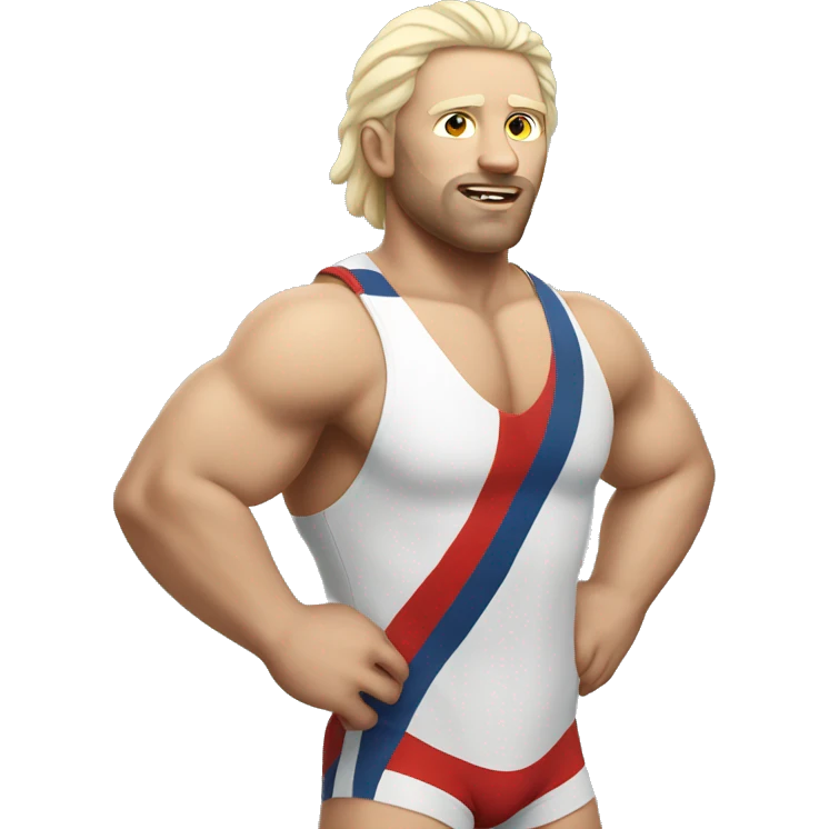 white Wrestler full body emoji