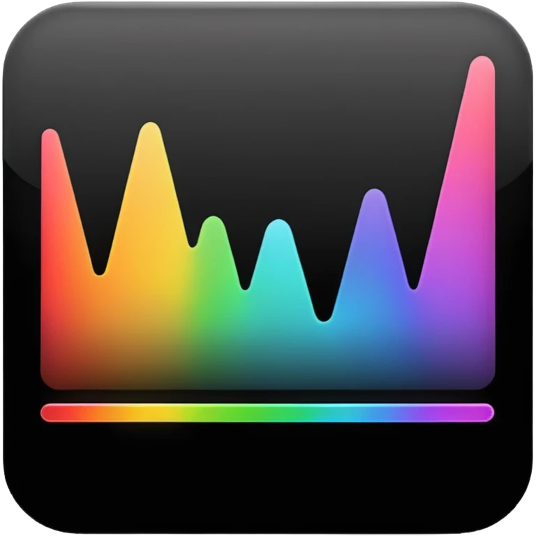 audio spectrum, the spectrum is black emoji