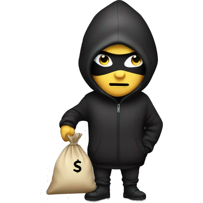 Thief whit money bag  emoji